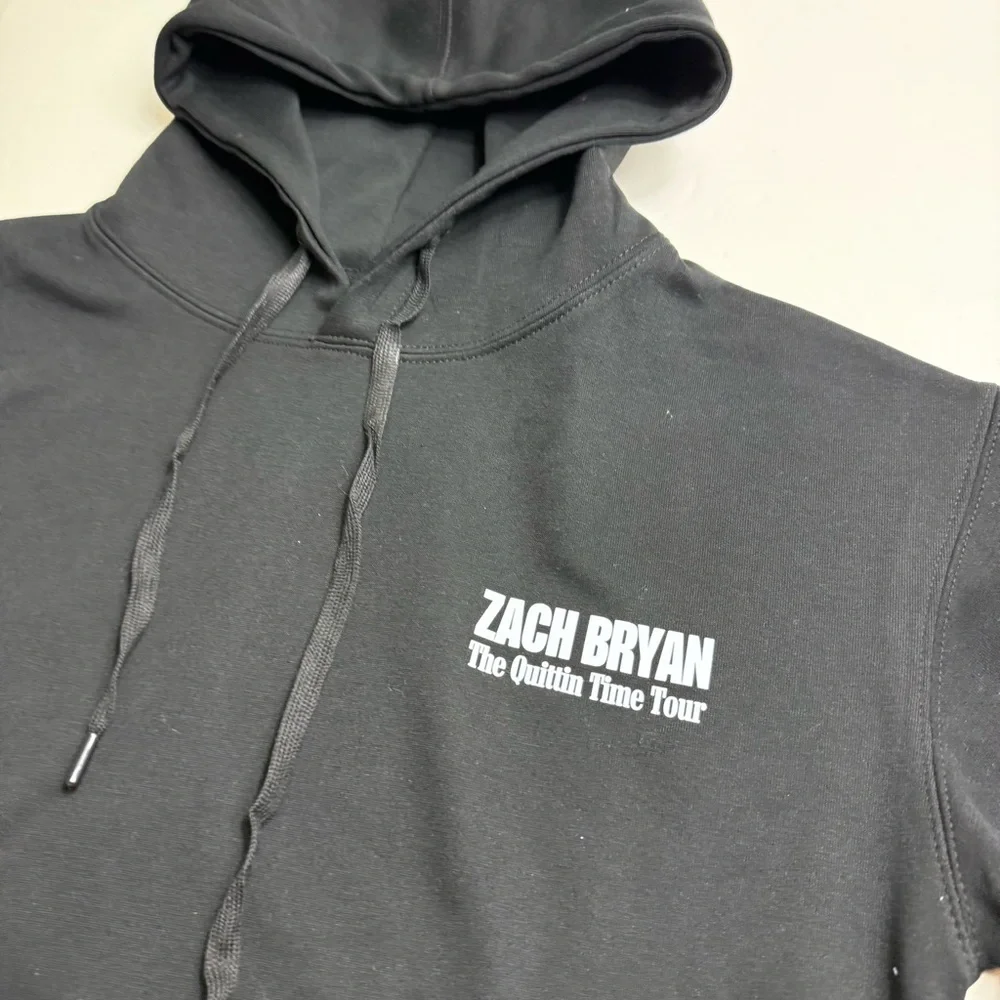 Like new! Zach Bryan The Quittin Time Tour concert black cowboy hat hoodie